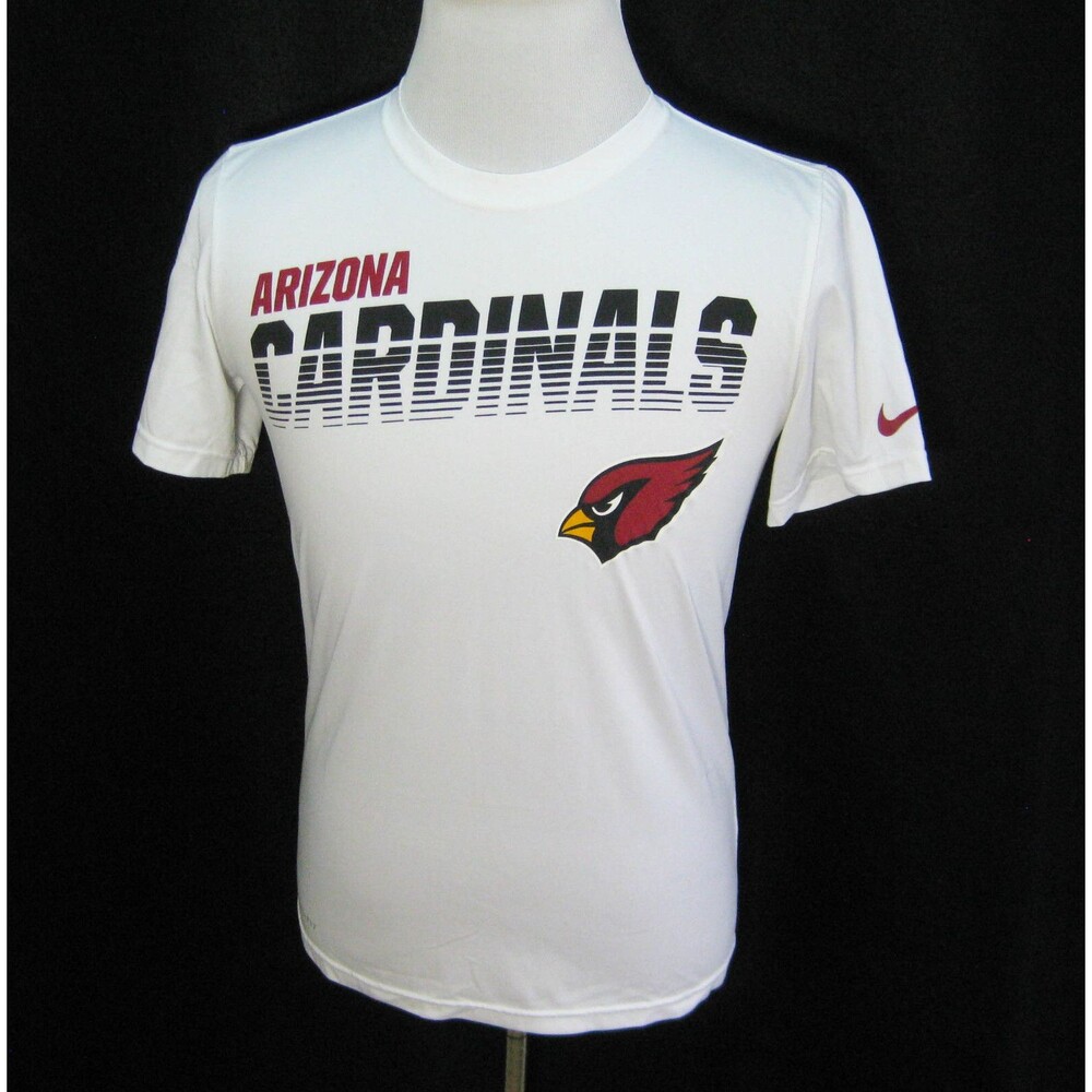ARIZONA CARDINALS Men's (Size Small) White Short Sleeve NIKE Dri-Fit T-Shirt Top